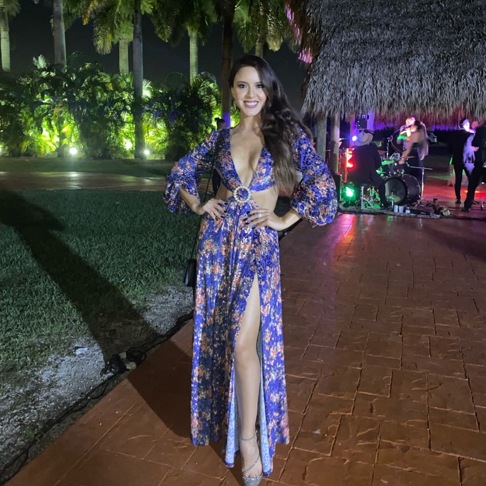 Wedding guest dress, floral size small